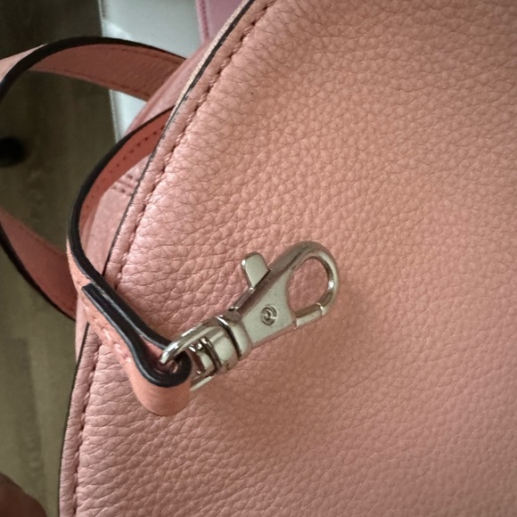 MICHAEL MICHAEL KORS Women's Rhea Zip Medium silver ringed Backpack - pale Pink - Picture 6 of 16